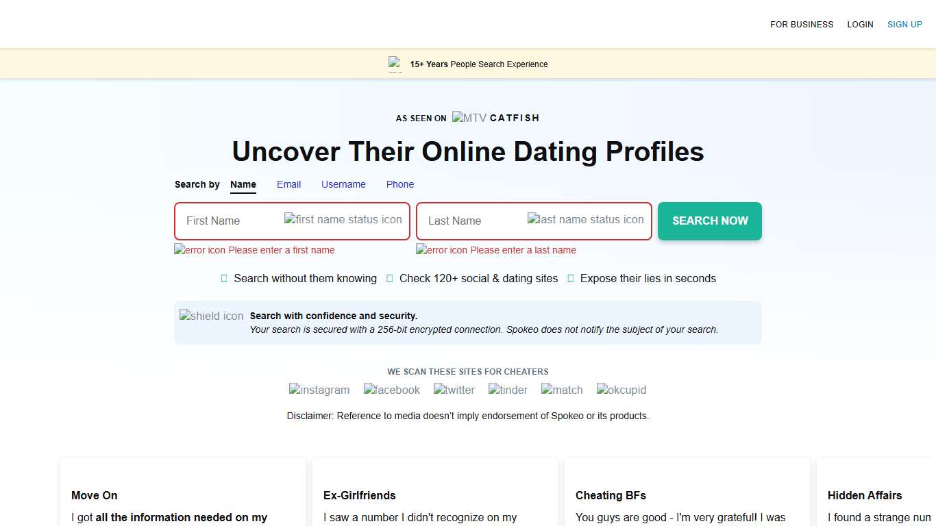 Uncover Dating Profiles - Spokeo